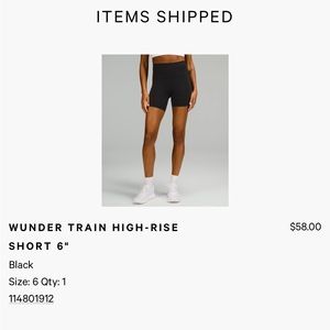 Lululemon Wunder Train High Rise Short